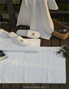 Marka adı % 100 pamuk 21s/2 otel banyo keten jakarlı kabartmalı banyo ayak havlu - Product Image 4