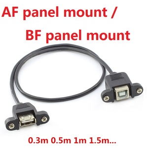 下降运输50厘米<span class=keywords><strong>USB</strong></span> 2.0 B母面板安装到迷你5针公向下角度延伸电缆