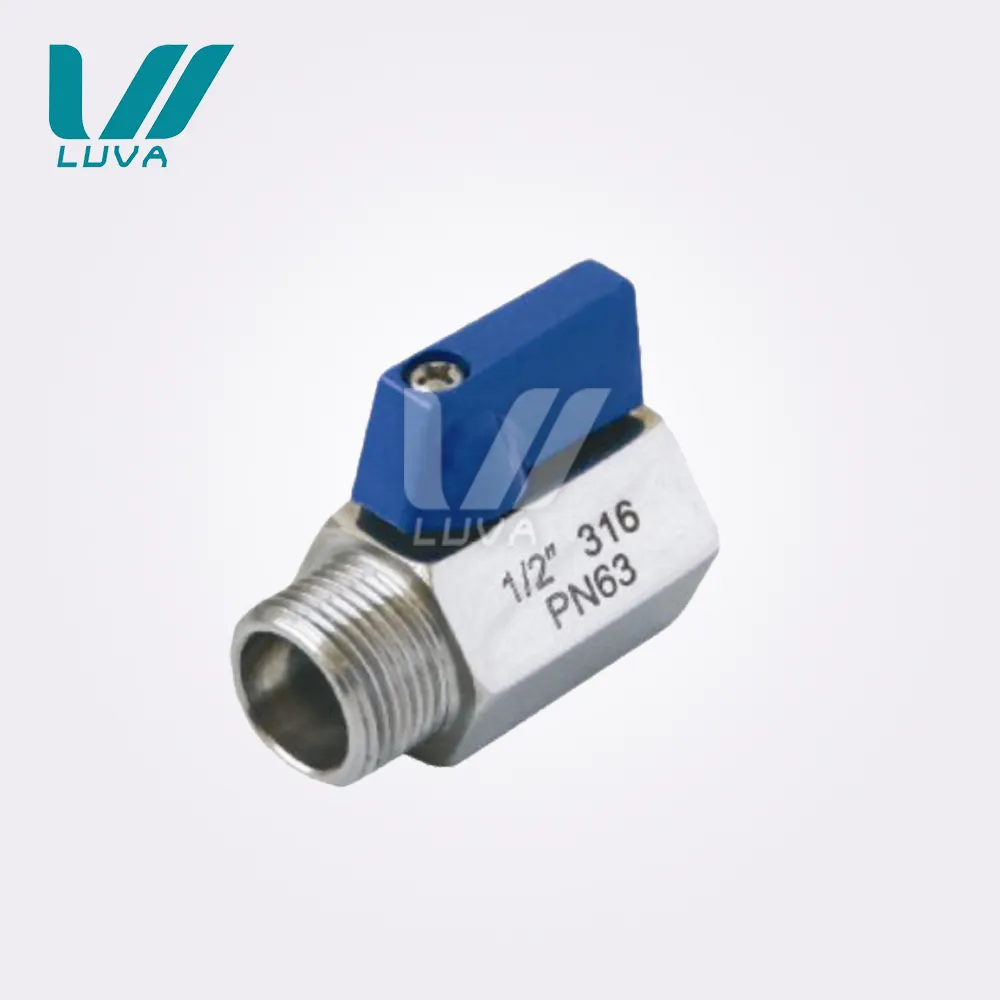 Reduced port stainless steel female and male thread mini ball valve