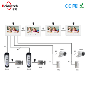 Sistema di interfono per videocitofono analogico da 7 pollici Smart Home con funzione di messaggio vocale - Product Image 6