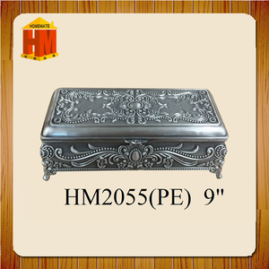 Распродажа, Оловянная Свадебная античная коробка для украшений из цинкового сплава - Product Image 5