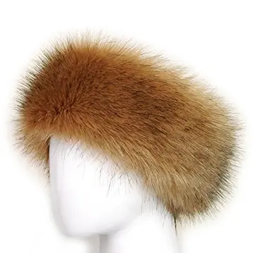 winter Ladies women Elastic fluffy russian warm Faux Fur Headband