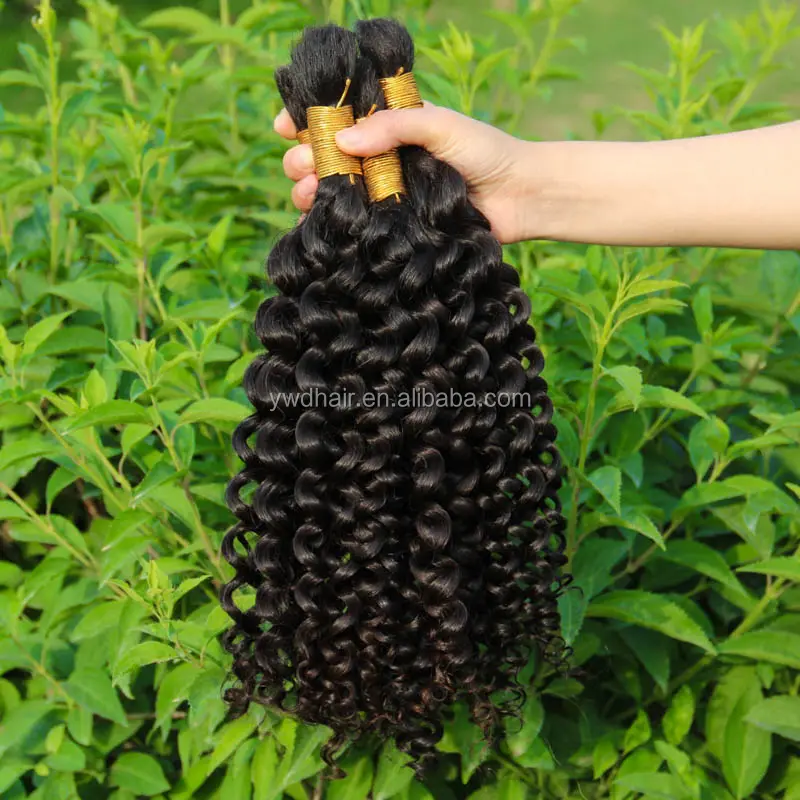 10A Unprocessed Brazilian Virgin Hair Kinky Curly Human Braiding Hair Bulk Brazilian Human Hair Afro Curly No Weft