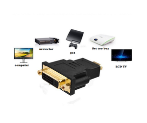 金色电镀hd to dvi转换器适配器HD公转DVI 24 + 1 24 + 5针母适配器