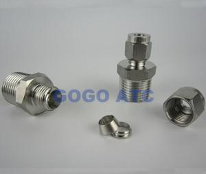 GOGO ATCクイックカプラーZG1/4 ''おねじO.D10mmハードチューブステンレス鋼ストレートコネクタパイプ用カップリング