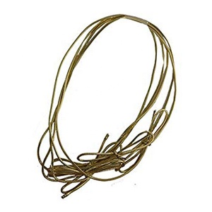 Lazo de cordón elástico preatado con 2 bucles, bucles elásticos para regalos, lazo dorado de bucle elástico - Product Image 1