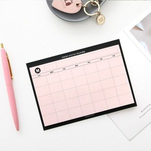 Bloc de notas de papel personalizado, color rosa/blanco, calendario de escritorio, memopad autoadhesivo, notas adhesivas al por mayor - Product Image 1