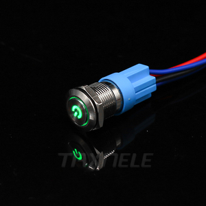 สวิตช์ปุ่มกดสัญญาณไฟ LED 12มม. 5สี,สวิตช์ปุ่มกดสัญญาณไฟรถยนต์วงแหวน4ขา3V 6V 12V 24V 220V - Product Image 6