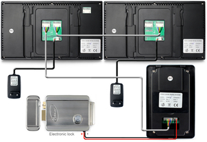 Sistema de intercomunicación para puerta y Vídeo del hogar, Kit de Monitor de cámara TFT de 7" - Product Image 6