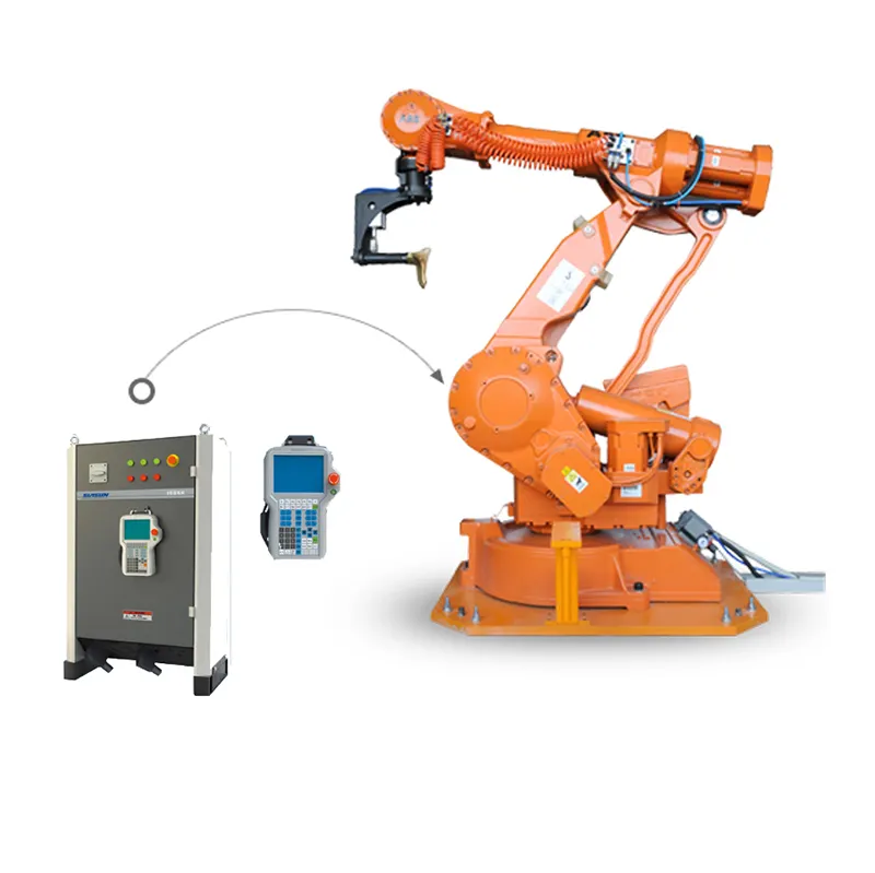 Robot industriale lucidatura rettifica porta maniglie di rubinetto in metallo pezzi di ricambio automatico macchina di lucidatura con 6 assi braccio del robot