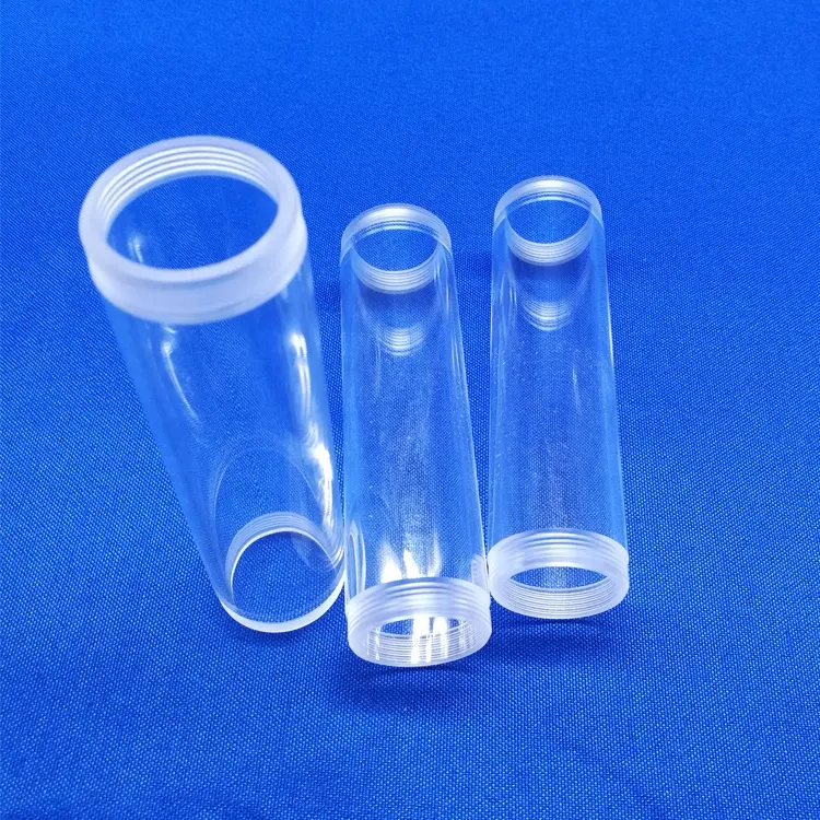 Naxroda tubo acrílico transparente, tubo de plástico interno rosqueado tubo de fio acrílico externo com ponta rosca
