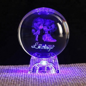 DILU 3D lazer 60 80mm kişiselleştirilmiş K9 kazınmış kristal toplar küpleri blok kar küre topu küreler Paperweight hediye ile Led taban - Product Image 4