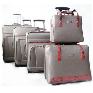 织物5件带轮子的旅行拉杆箱4件EVA行李袋 - Product Image 3