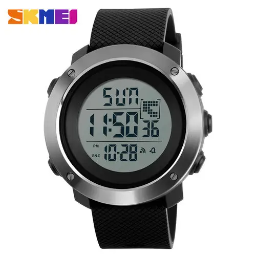 SKMEI 1268 orologio da polso digitale da uomo cronometro sportivo digitale di alta qualità ultima vendita calda con cinturino in gomma