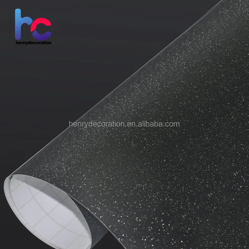 Cheap price car vinyl wrap gloss black diamond painting glow in the dark vinyl