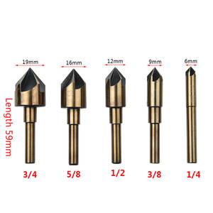 82 度 5 边倒角刀具砌体钻头埋头钻头锥形倒角机 HSS 4341 套 5 个英寸系统
