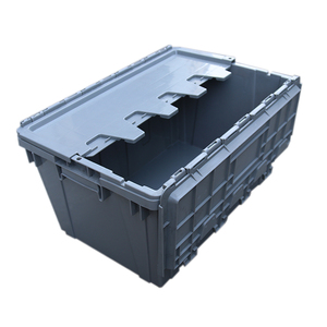 60L נפח 35kgs נע אחסון פלסטיק נעילת Tote גדול פלסטיק נע קופסות לוגו מותאם אישית תיבת מחזור עם מכסה נע ארגז
