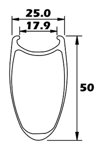 700C 50mm phiên bản rộng hơn 25mm ĐĨA PHANH Carbon móc sắt đường xe đạp bánh xe - Product Image 6