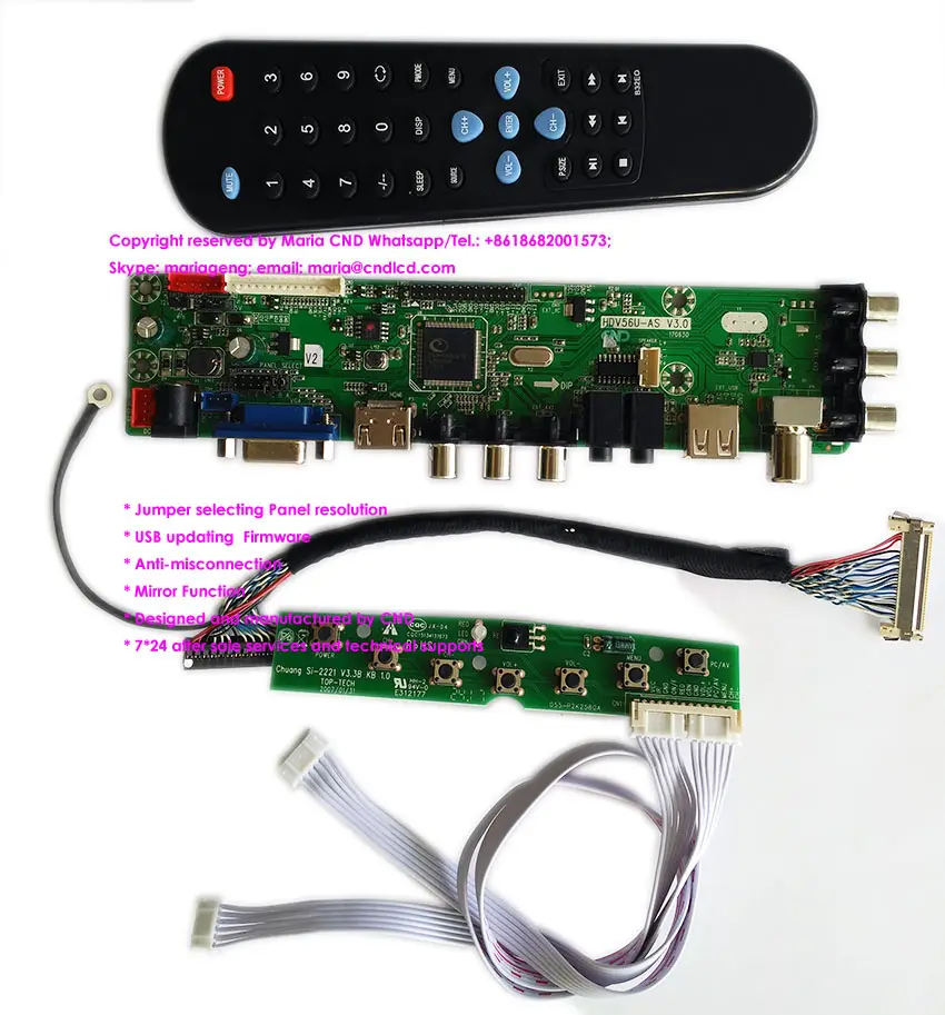 العالمي V59 أدى تلفاز LCD SKD عدة مع CND عن بعد