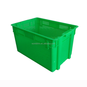 Almacenamiento apilable de anidamiento, cajas de logística, uso agrícola, caja de cesta de plástico HDPE, diseños apilables, de madera PP a granel - Product Image 1