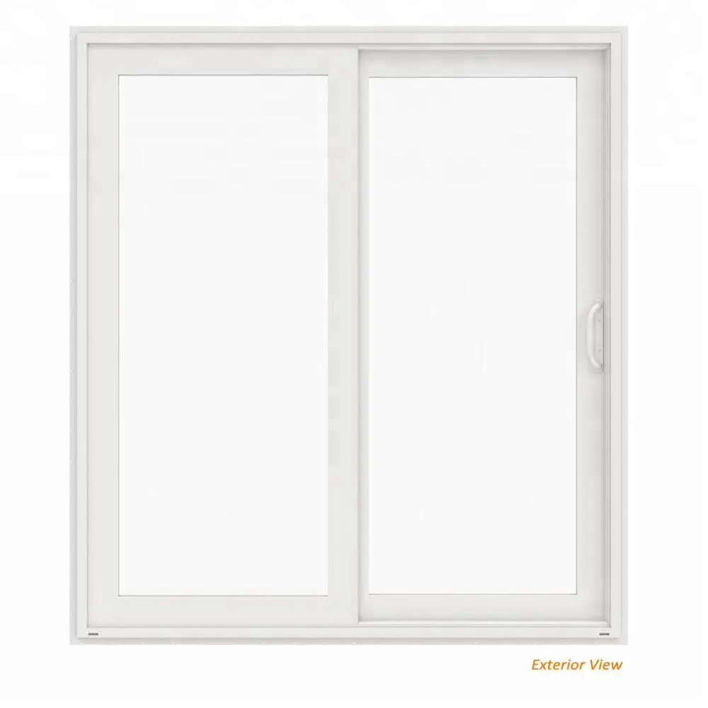 Minglei Balcony white vinyl upvc plastic sliding glass door