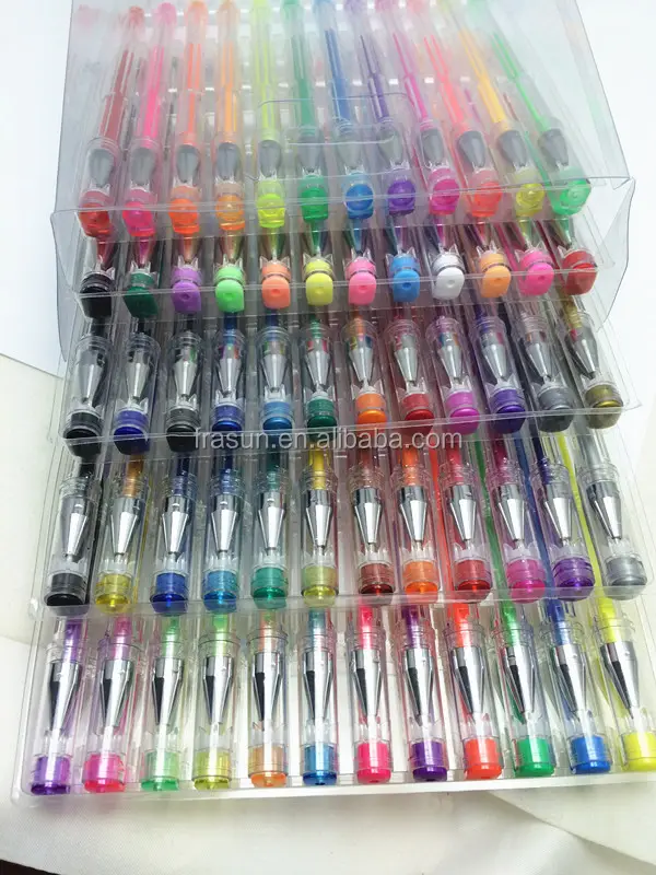 Personalizzato 60 color gel pen set, pastello, metallic glitter gel penna confezioni, penna gel 60