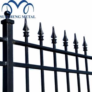 広州工場セキュリティスピアトップ錬鉄製フェンス/溶接延長スピアトップピケット錬鉄製フェンス