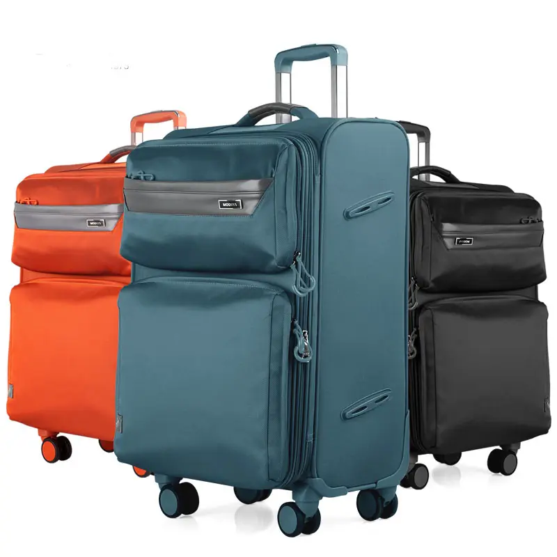 Wholesale OEM Oxford Luggage With Spinner Outdoor Trolley Travel Luggage Bags With Lock