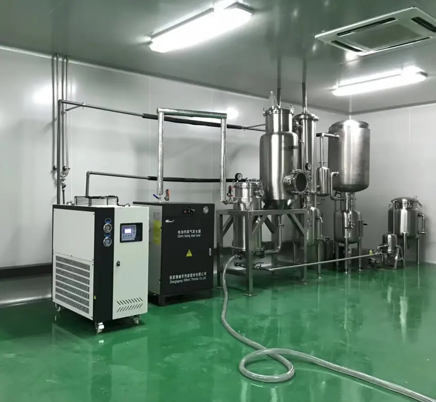Evaporador de recuperación de alta calidad, diseño de evaporador de vacío automático, evaporador de película descendente industrial de un solo efecto