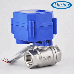 Darhor DHWX 2 yollu 3 yollu pirinç paslanmaz çelik elektrikli mikro motorlu bilyalı vana - Product Image 2