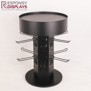 Su misura Contatore Top Accessori Del Basamento Del Metallo Hexagon di Rotazione del Display Rack Con Ganci - Product Image 2