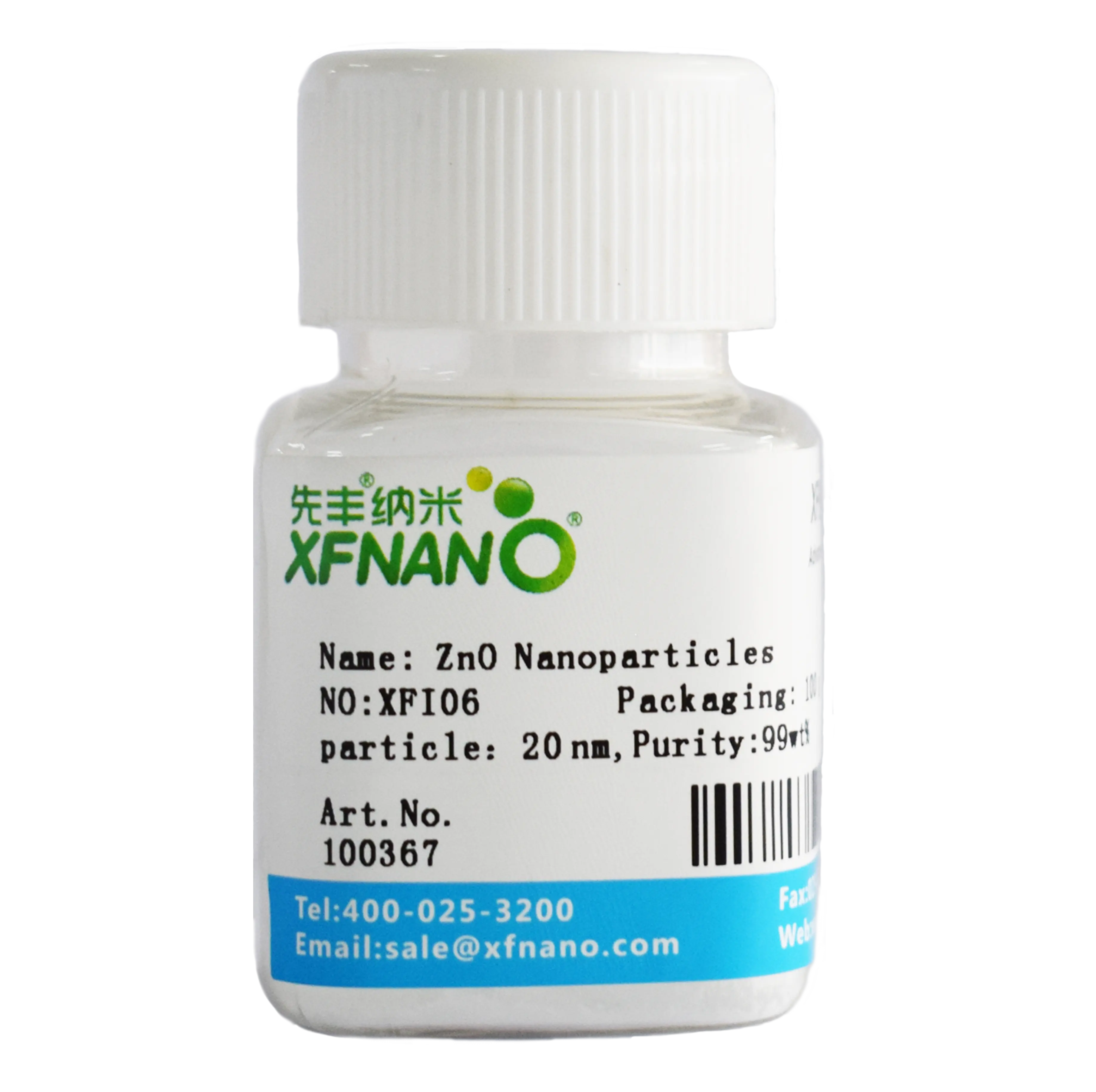 Superfine 99.9% 30-80nm nanoparticelle di ossido di zinco ZnO nanopolvere prezzo per cosmetici