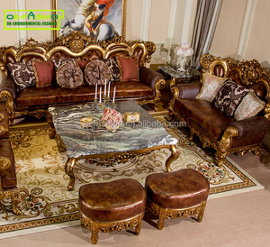 Senior Custom <strong>Fancy</strong> Dubai Furniture French Antique Baroque Style Sofa Furniture