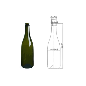 750毫升葡萄酒瓶玻璃/红色玻璃酒瓶/独特形状的葡萄酒玻璃瓶 - Product Image 5