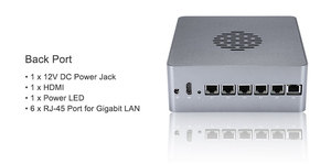 Qotom Mini computadora de escritorio de la computadora win 10 i3 i5 Firewall pc 6 Intel I211-AT Gigabit LAN industrial Mini pc - Product Image 6