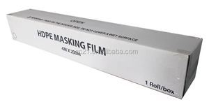 Anti-flaking 10 mikron şeffaf PE plastik levha yüksek yoğunluklu darbe kalıplama nem geçirmez Overspray maskeleme filmi yumuşaklık garantili