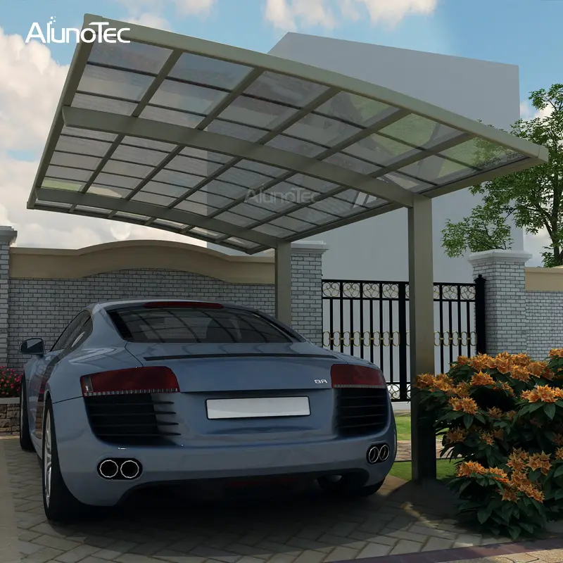 Snow Resistance Single Cantilever Carport Aluminium Polycarbonate Metal Canopy