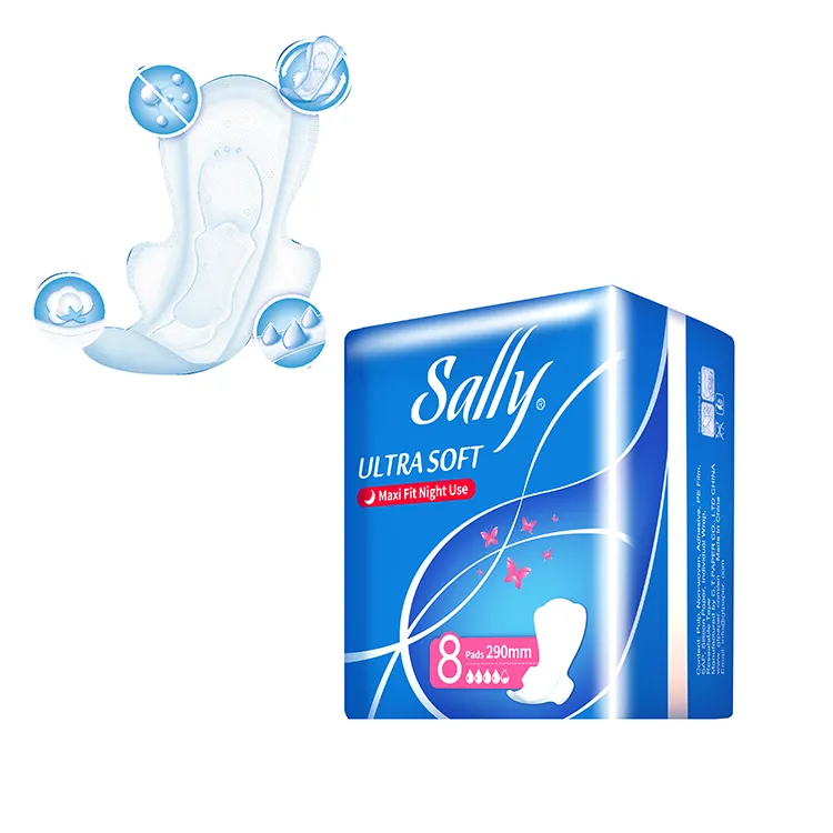 Sally Brand Night Use assorbente sanitario 290mm assorbente monouso Super morbido