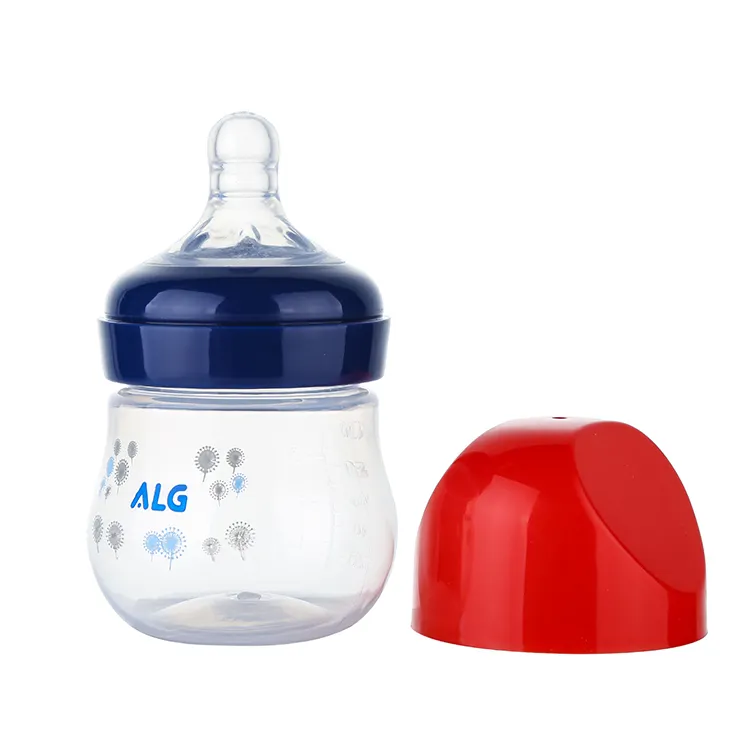 Alg garrafa de bebê personalizada pp, garrafa larga pescoço 100ml, alimentação sem bpa