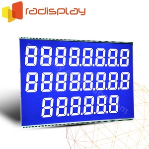 776 /886 Negativer blauer VA-Kraftstoffsp ender STN TN 7-<span class=keywords><strong>Segment</strong></span>-<span class=keywords><strong>LCD</strong></span>-Anzeige