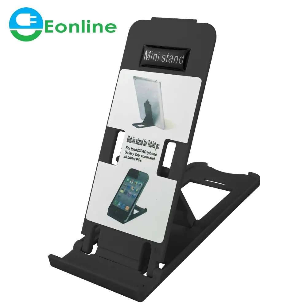 Soporte Universal de plástico para móvil, plegable, ajustable, para tableta, Iphone 4, 4s, 5, 5s, Ipad 2, 3, 4, Mini, Ipad 1 y 2