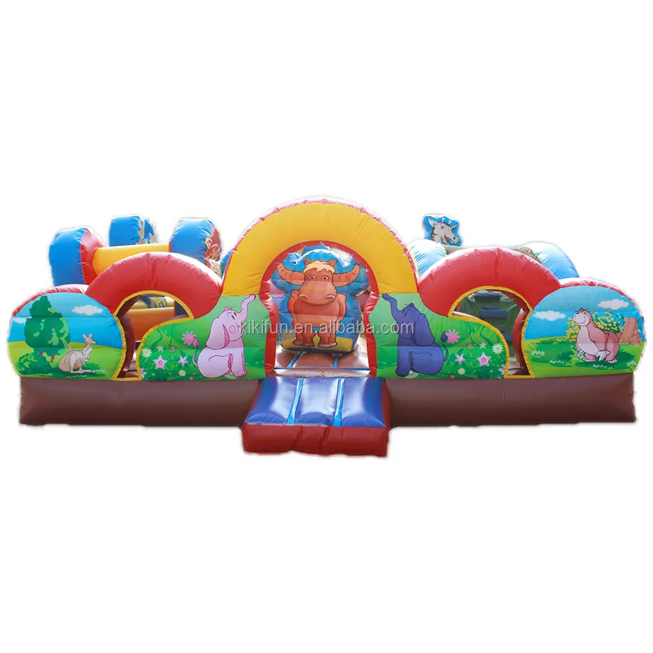 Animal design durable fast supplier lion theme bounce house inflatable castle bouncers for sale