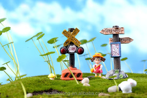 Muschio Strada Segni Micro Paesaggio Ornamenti FAI DA TE Fata Giardino Miniature Istruzioni Bambola Giocattolo In Miniatura Decorazione del Giardino