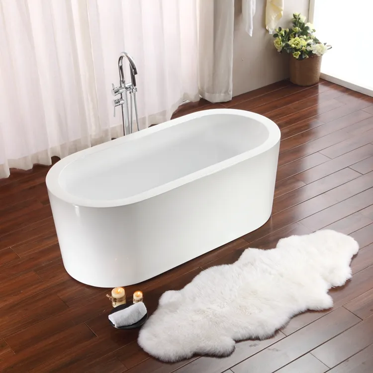 Badkar-bañera de plástico Ovalada para adultos, bañera independiente, 2022