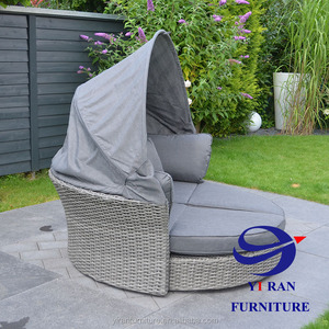 Luxury Outdoor Furniture Wicker <strong>Round</strong> Daybed Big Daybed <strong>Patio</strong> Lounge Bed - Product Image 5