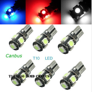 T10 5050 5SMD Canbus led araba işık 5SMD 5050 194 W5W LED araba elektrik ampulü canbus ve hata ücretsiz okuma işık - Product Image 6