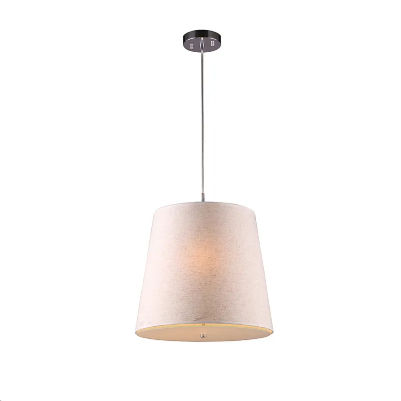 Geborsteld Nikkel Kleur En Ijzer Stof Materiaal Opknoping Lamp Moderne Keuken Koffie Kamer Verlichting Fancy Hanglamp