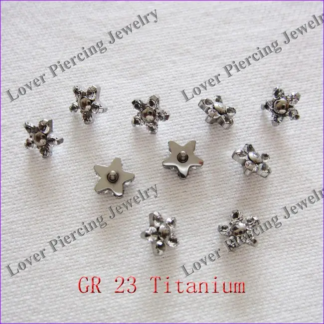 Piezas sueltas de titanio para joyería corporal, accesorios de repuesto para Piercing, moda ASTM F136, ST-666