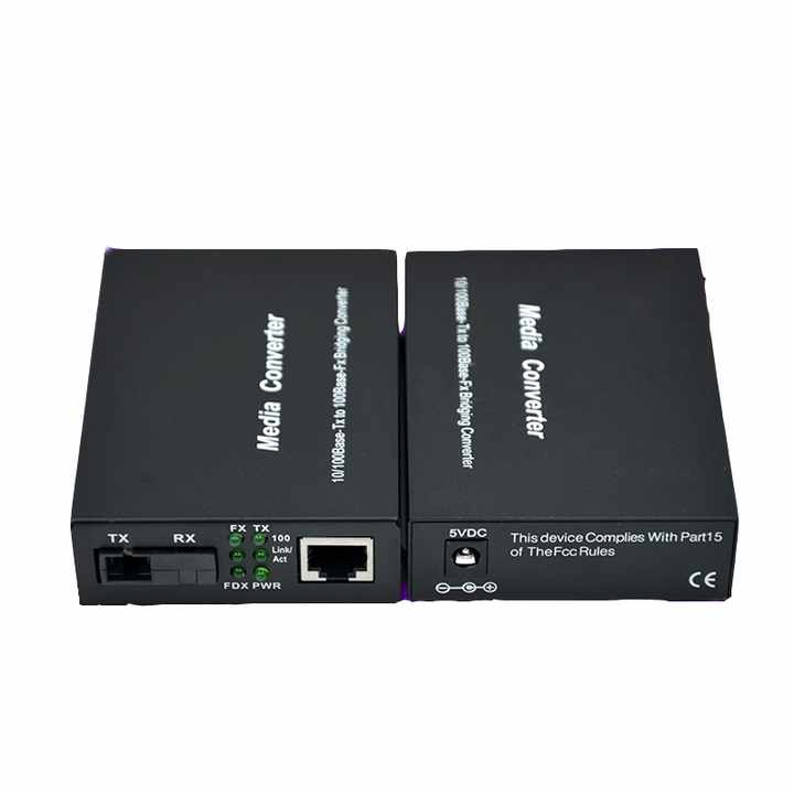 Ethernet 10/100/1000M SM одноволоконный 20 KM разъем RJ45 к SC волоконный медиа-конвертер