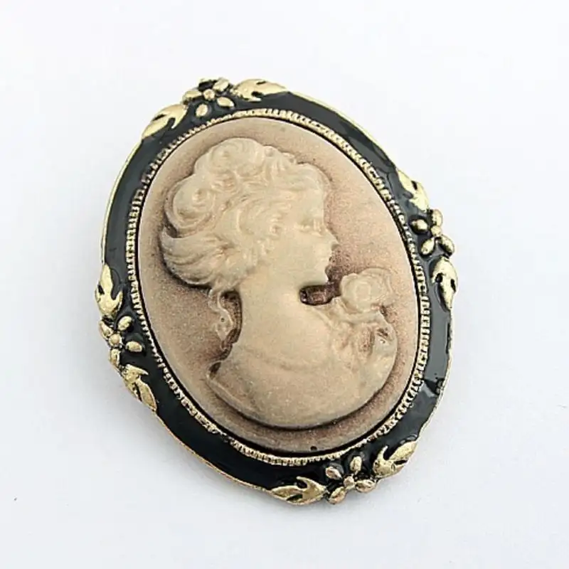 Vrouwen Mode Stijl Koningin Hoofd Portret Broche Vintage Cameo Broche Stijlvolle Voor Antieke Bruiloft Sieraden